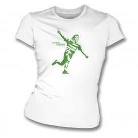 Henrik Larsson - The Kings Of Kings (Banksy Style - Celtic) Womens Slim Fit T-Shirt