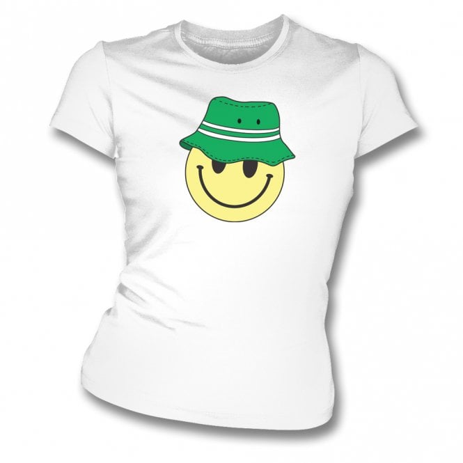 Hibs Bucket Hat Smiley Womens Slim Fit T-Shirt