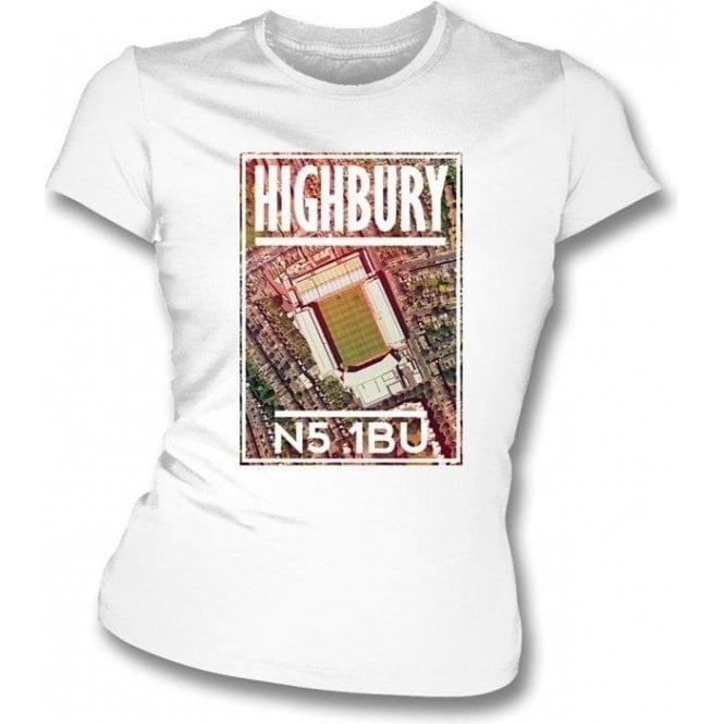 Highbury N5 1BU (Arsenal) Womens Slimfit T-Shirt