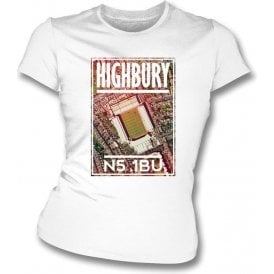 Highbury N5 1BU (Arsenal) Womens Slimfit T-Shirt