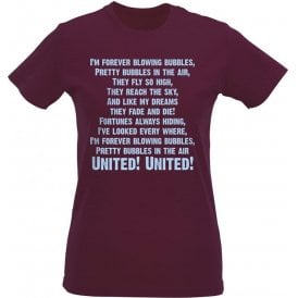 I'm Forever Blowing Bubbles Womens Slim Fit T-Shirt (West Ham) 