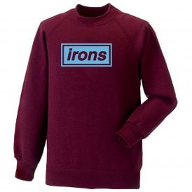 Irons (Oasis & West Ham Influenced) Organic Sweatshirt
