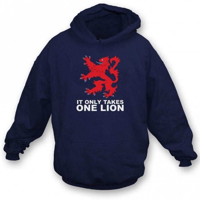 It Only Takes One Lion (Scotland Influenced) Organic Hooded Sweatshirt