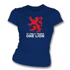 It Only Takes One Lion (Scotland Influenced) Organic Womens Slim Fit T-Shirt