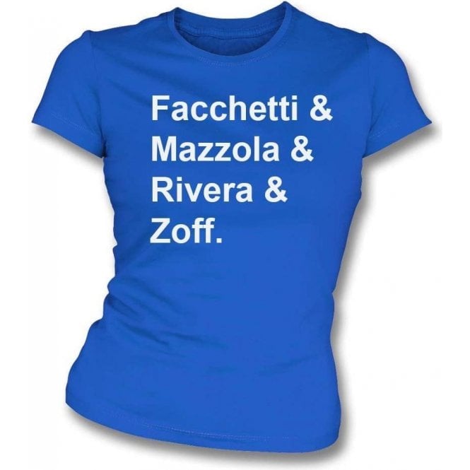 Italy World Cup 1974 Womens Slim Fit T-Shirt