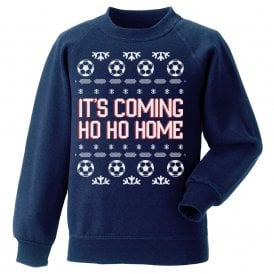 It's Coming Ho Ho Home (England Influenced) Kids Christmas Jumper