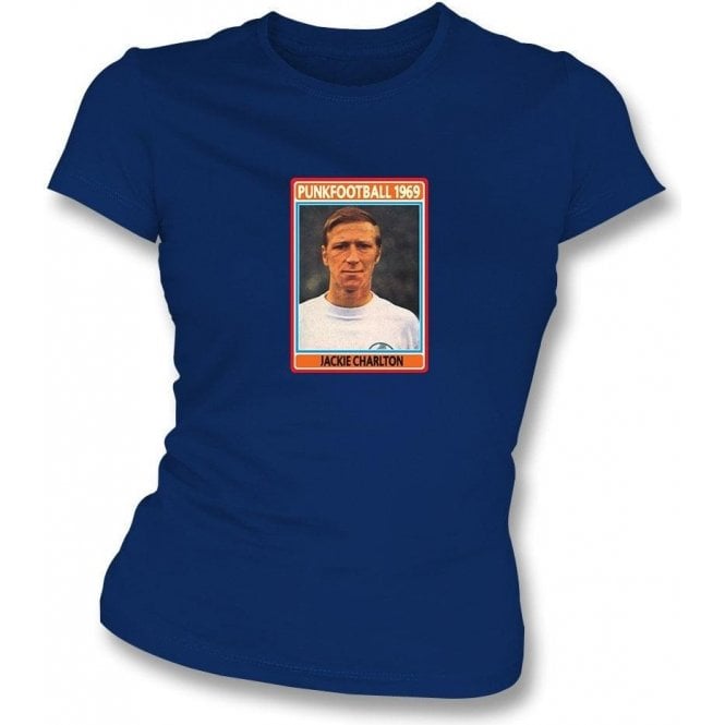 Jackie Charlton 1969 (Leeds United) Navy Women's Slimfit T-Shirt