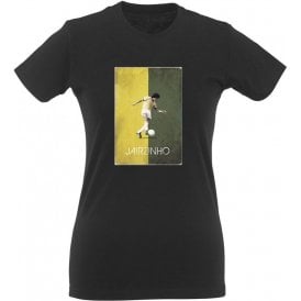 Jairzinho (Brazil) 70's Vintage Poster Womens Slim Fit T-Shirt