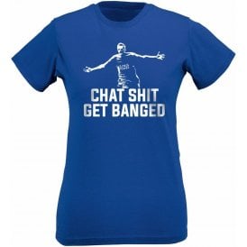 Jamie Vardy - Chat Sh*t Get Banged Womens Slim Fit T-Shirt (Leicester City)