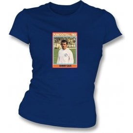 Johnny Giles 1969 (Leeds United) Navy Womens Slim Fit T-Shirt