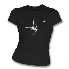 Jude Bellingham Euro 2024 Goal Art Print (England Influenced) Womens Slim Fit T-Shirt