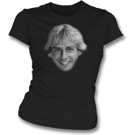 Jurgen Klinsmann Large Face Womens Slim Fit T-Shirt