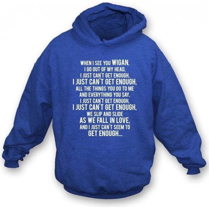 Just Can't Get Enough (Wigan) Kids Hooded Sweatshirt