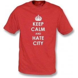 Keep Calm And Hate Man City T-Shirt (Man Utd)