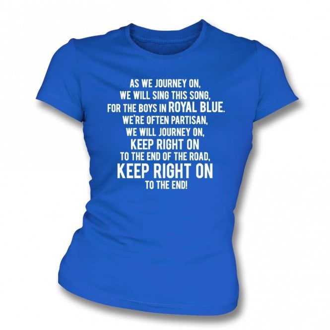 Keep Right On (Birmingham City) Organic Womens Slim Fit T-Shirt