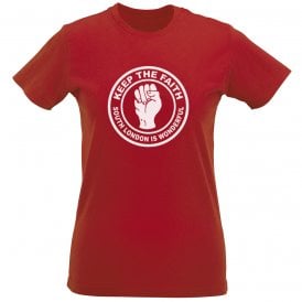 Keep The Faith (Charlton Influenced) Womens Slim Fit T-Shirt
