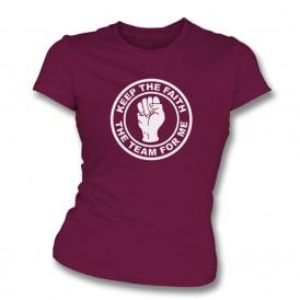 Keep The Faith (Hearts Influenced) Womens Slim Fit T-Shirt