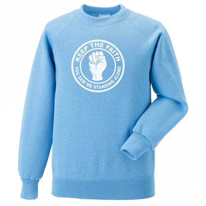 Keep The Faith (Manchester City Influenced) Kids Sweatshirt