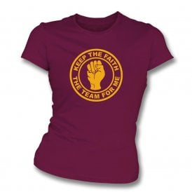 Keep The Faith (Motherwell Influenced) Womens Slim Fit T-Shirt