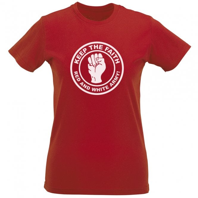 Keep The Faith (Salford Influenced) Womens Slim Fit T-Shirt