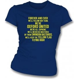 Keep The Yellow Flag Flying High (Oxford United) Womens Slim Fit T-Shirt