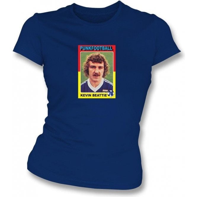 Kevin Beattie 1978 (Ipswich Town) Navy Women's Slimfit T-Shirt