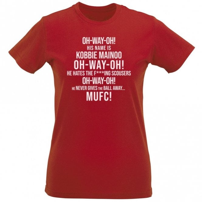 Kobbie Mainoo (Manchester United Influenced) Chant Organic Womens Slim Fit T-Shirt