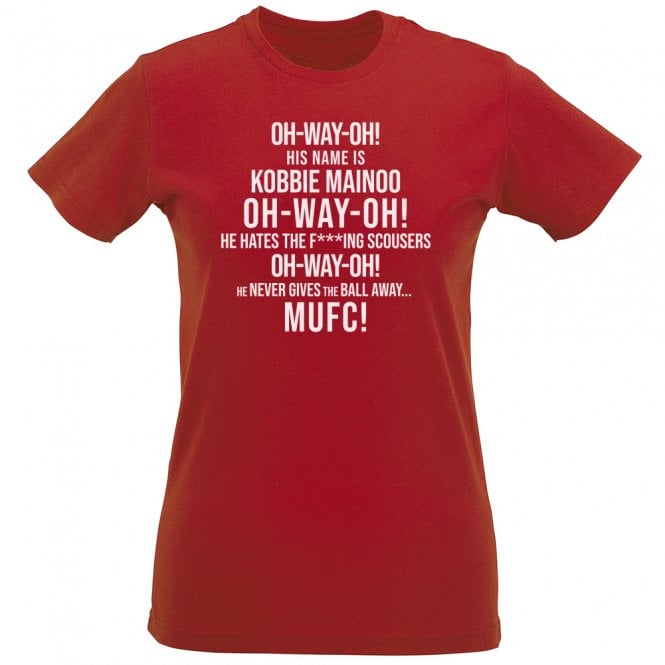 Kobbie Mainoo (Manchester United Influenced) Chant Womens Slim Fit T-Shirt