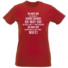 Kobbie Mainoo (Manchester United Influenced) Chant Womens Slim Fit T-Shirt