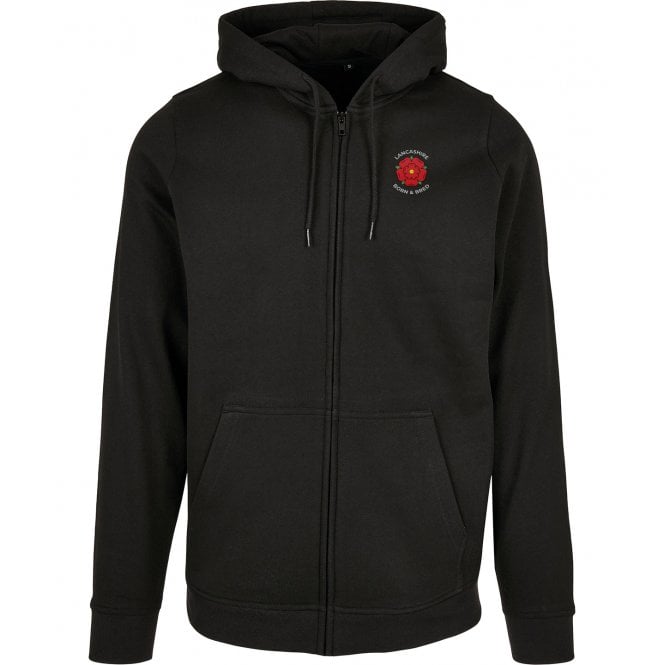 Lancashire Born & Bred Embroidered Left Breast Logo Zip Hooded Sweatshirt