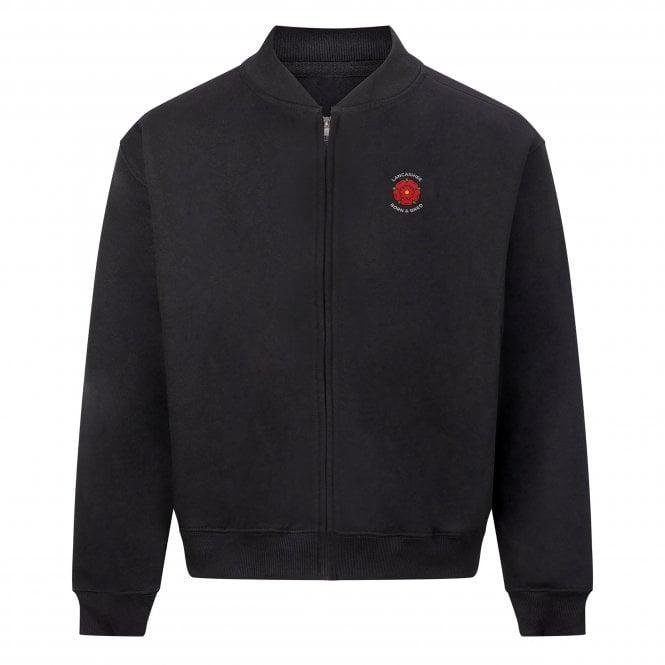 Lancashire Born & Bred Heavyweight Embroidered Bomber Sweatshirt