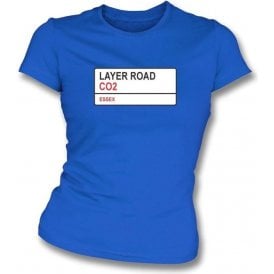 Layer Road CO2 (Colchester United) Womens Slimfit T-Shirt