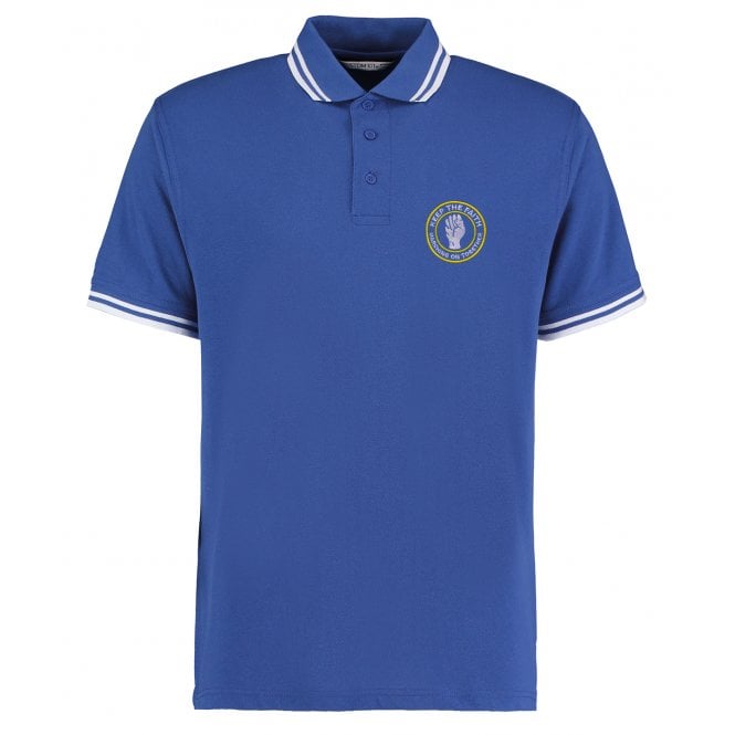 Leeds United Influenced Keep The Faith Embroidered Terrace Polo Shirt