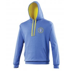 Leeds United Influenced Keep The Faith Embroidered Terrace Varsity Hoodie
