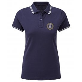 Leeds United Influenced Keep The Faith Embroidered Terrace Womens Polo Shirt