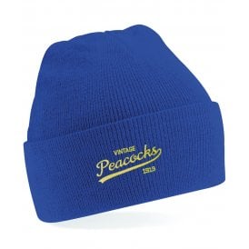 Leeds United Influenced Vintage Logo Embroidered Terrace Kids Beanie