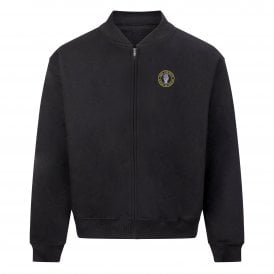 Leeds United Keep The Faith Heavyweight Embroidered Bomber Sweatshirt