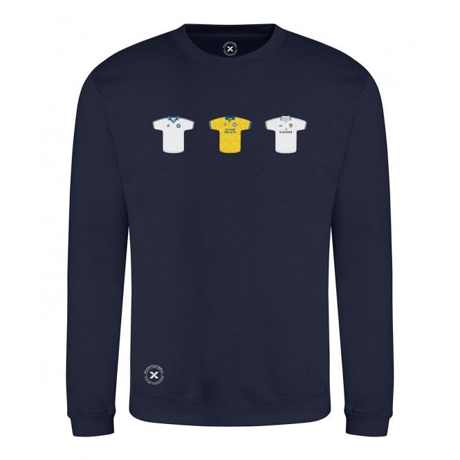 Leeds United Retro Football Kits (True Colours Collab) Organic Sweatshirt
