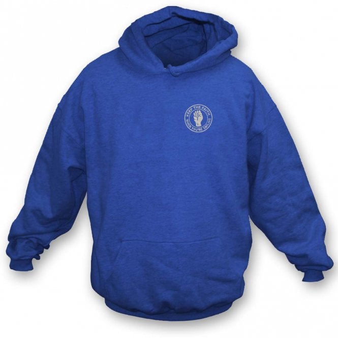 Leicester City Influenced Keep The Faith Embroidered Terrace Kids Varsity Hoodie