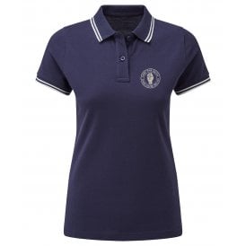 Leicester City Influenced Keep The Faith Embroidered Terrace Womens Polo Shirt