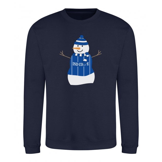 Leicester City Influenced Snowman Kids Christmas Jumper