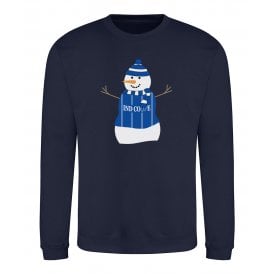 Leicester City Influenced Snowman Kids Christmas Jumper