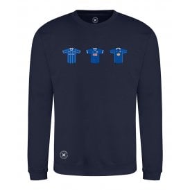 Leicester City Retro Football Kits (True Colours Collab) Organic Sweatshirt