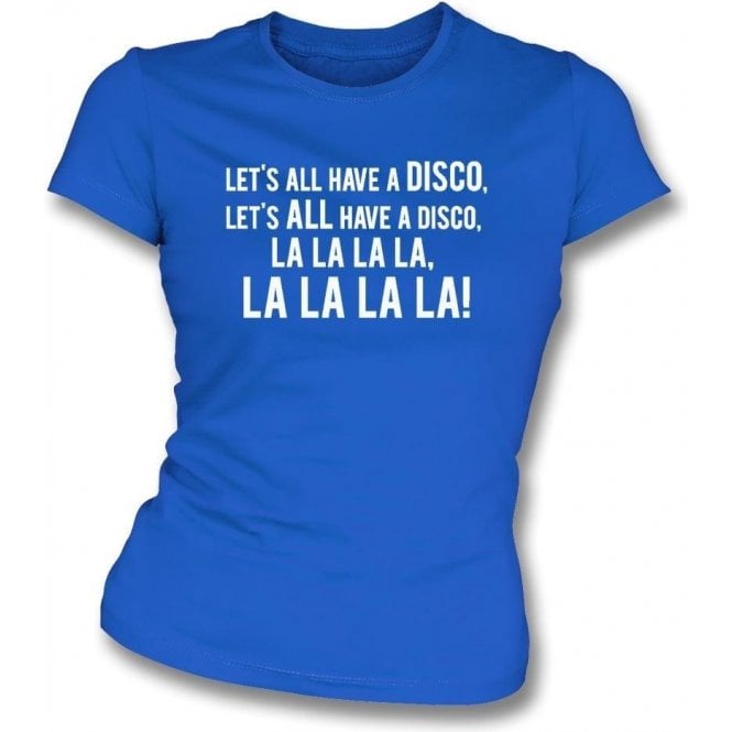 Let's All Have A Disco Womens Slim Fit T-Shirt (Cardiff City)