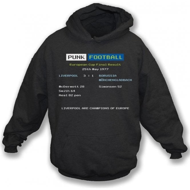 Liverpool 1977 Ceefax Kids Hooded Sweatshirt