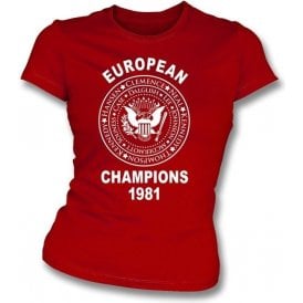 Liverpool European Champions 1981 Girl's Slim-Fit T-shirt