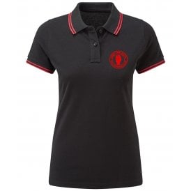 Liverpool Influenced Keep The Faith Embroidered Terrace Womens Polo Shirt