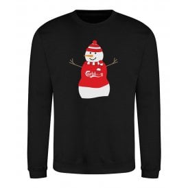 Liverpool Influenced Snowman Christmas Jumper