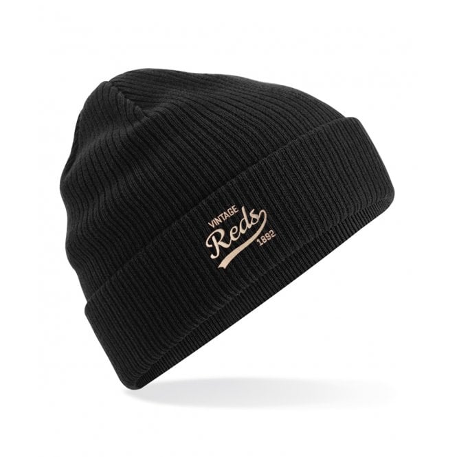 Liverpool Influenced Vintage Logo Embroidered Terrace Organic Cotton Beanie