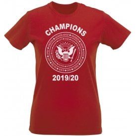 Liverpool Premier League Champions 2019/20 (Ramones Style) Womens Slim Fit T-Shirt